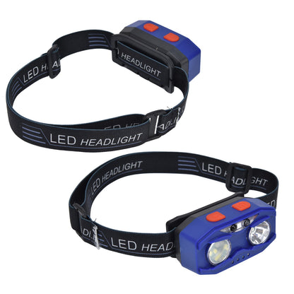 LED Headlamp Smart Switch Waving Induction USB Charging Waterproof Dual Light Source Adjustable Headband Light V1294-YM0523-3119220002011