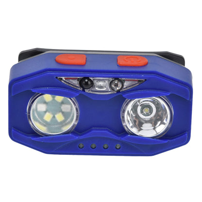 LED Headlamp Smart Switch Waving Induction USB Charging Waterproof Dual Light Source Adjustable Headband Light V1294-YM0523-3119220002011