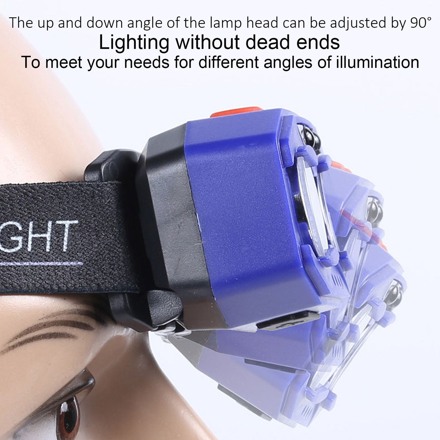LED Headlamp Smart Switch Waving Induction USB Charging Waterproof Dual Light Source Adjustable Headband Light V1294-YM0523-3119220002011