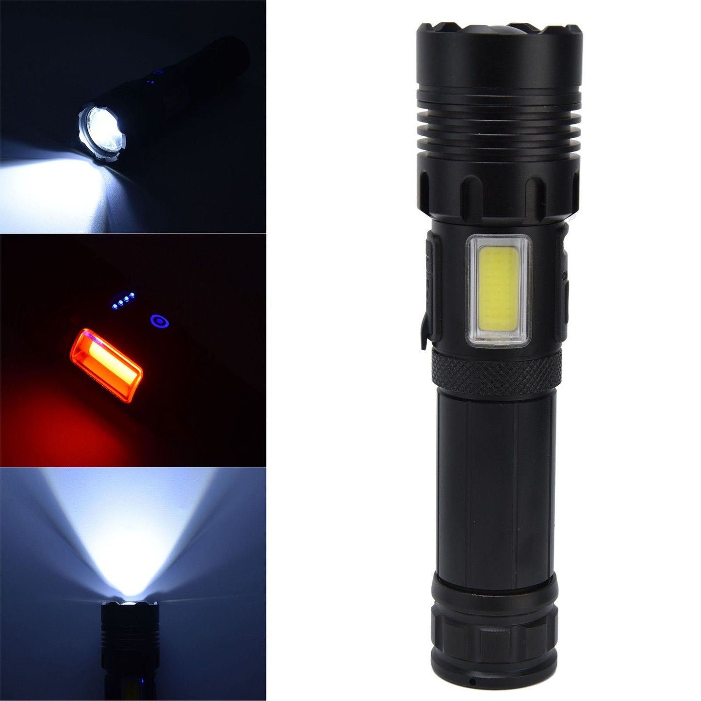 Glare Flashlight Super Bright Waterproof Zoomable with Power Display for Outdoor V1294-YM0523-3119220002211