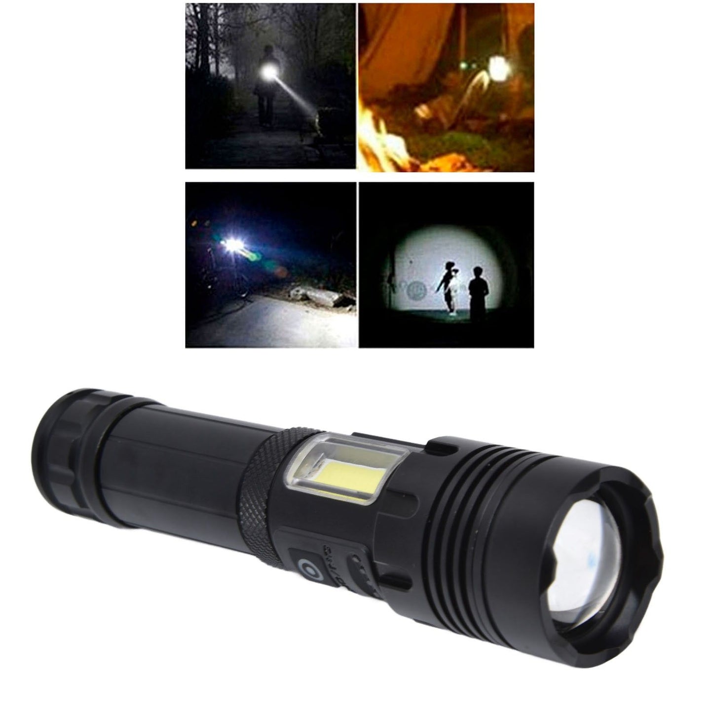Glare Flashlight Super Bright Waterproof Zoomable with Power Display for Outdoor V1294-YM0523-3119220002211