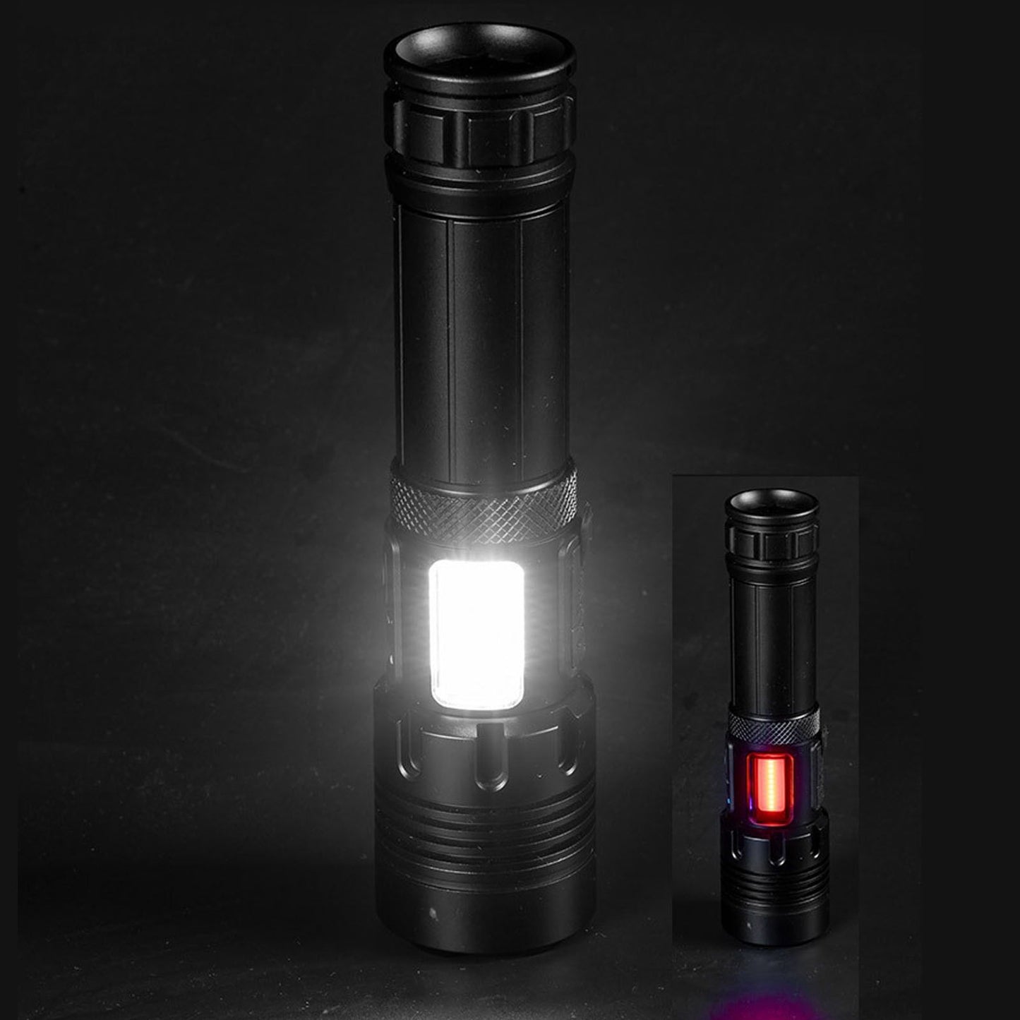 Glare Flashlight Super Bright Waterproof Zoomable with Power Display for Outdoor V1294-YM0523-3119220002211