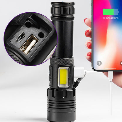 Glare Flashlight Super Bright Waterproof Zoomable with Power Display for Outdoor V1294-YM0523-3119220002211