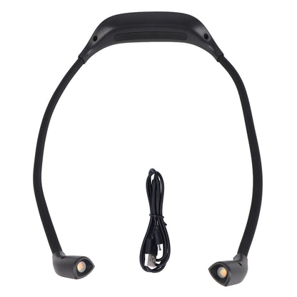 Neck Book Light USB Rechargeable Portable LED Neck Hanging Lamp for Reading RepairmentBlack V1294-YM0523-3119220003011
