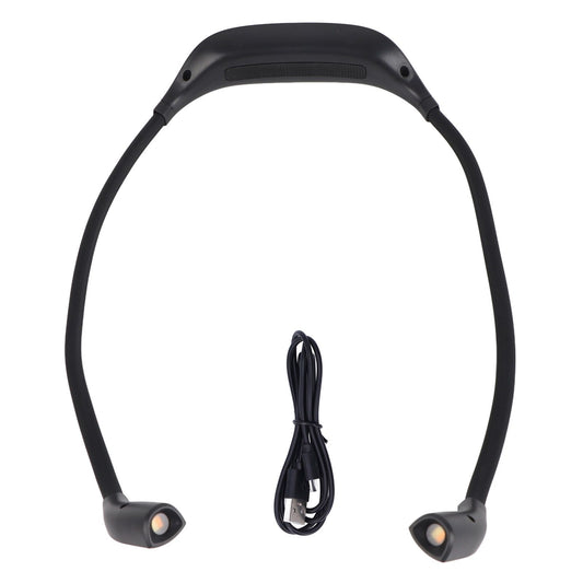 Neck Book Light USB Rechargeable Portable LED Neck Hanging Lamp for Reading RepairmentBlack V1294-YM0523-3119220003011