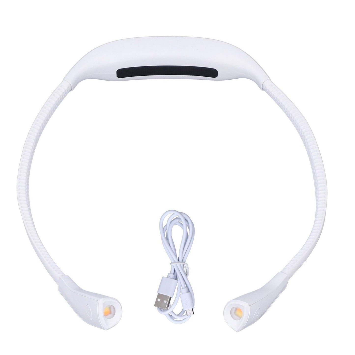 Neck Book Light USB Rechargeable Portable LED Neck Hanging Lamp for Reading RepairmentWhite V1294-YM0523-3119220003012