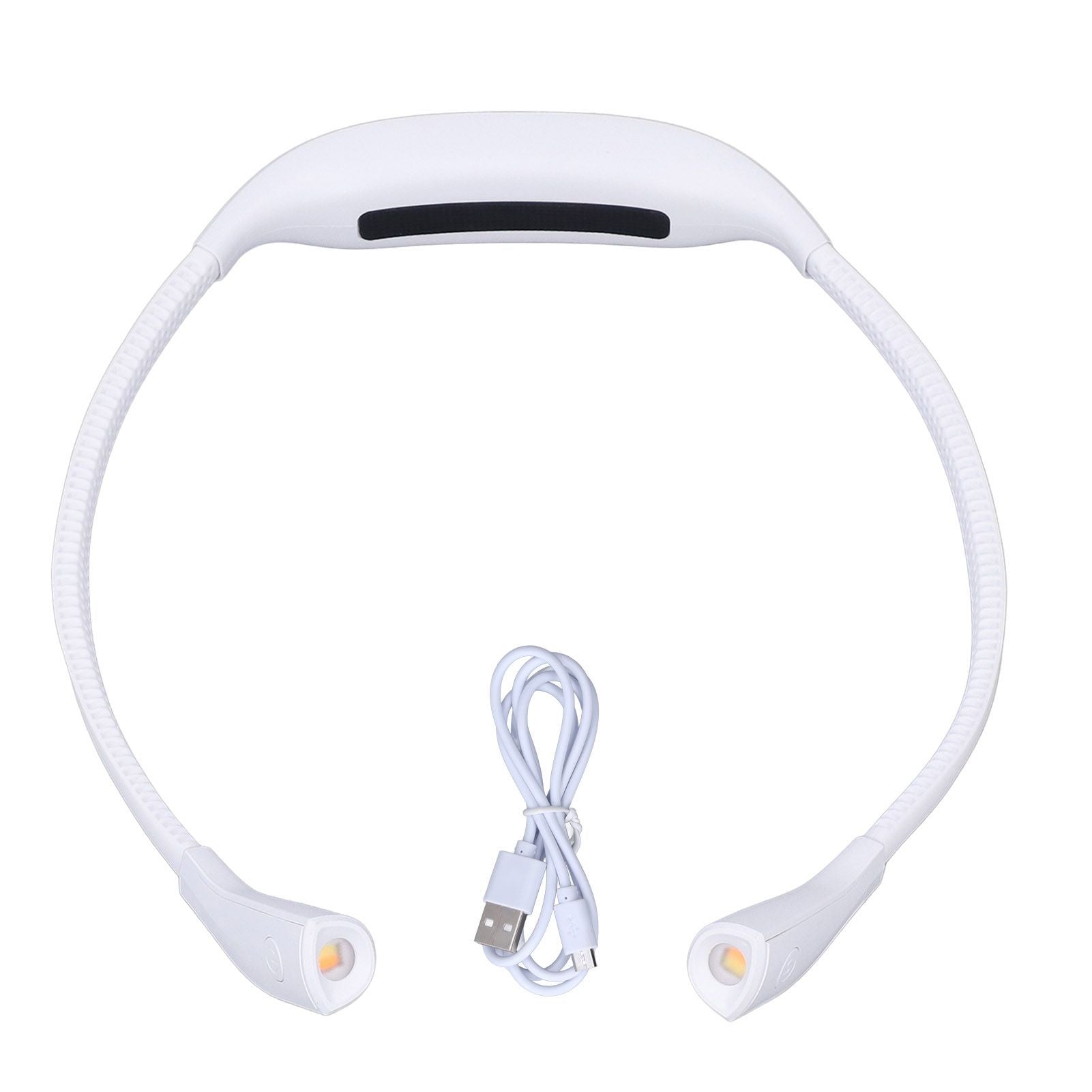 Neck Book Light USB Rechargeable Portable LED Neck Hanging Lamp for Reading RepairmentWhite V1294-YM0523-3119220003012