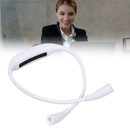 Neck Book Light USB Rechargeable Portable LED Neck Hanging Lamp for Reading RepairmentWhite V1294-YM0523-3119220003012