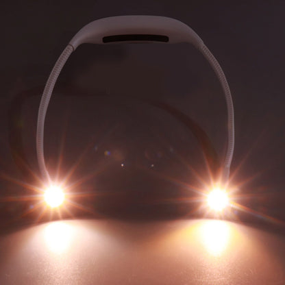 Neck Book Light USB Rechargeable Portable LED Neck Hanging Lamp for Reading RepairmentWhite V1294-YM0523-3119220003012