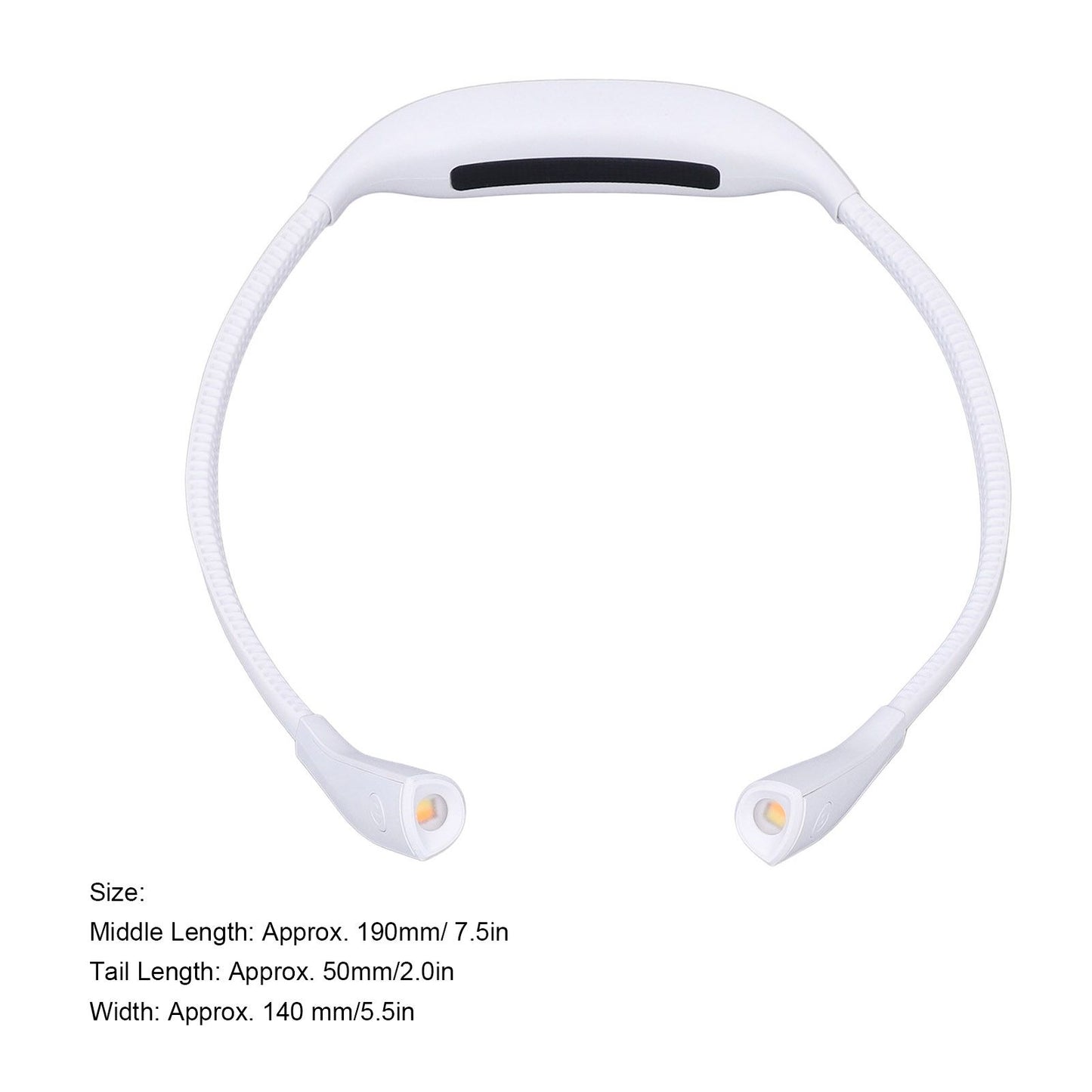 Neck Book Light USB Rechargeable Portable LED Neck Hanging Lamp for Reading RepairmentWhite V1294-YM0523-3119220003012