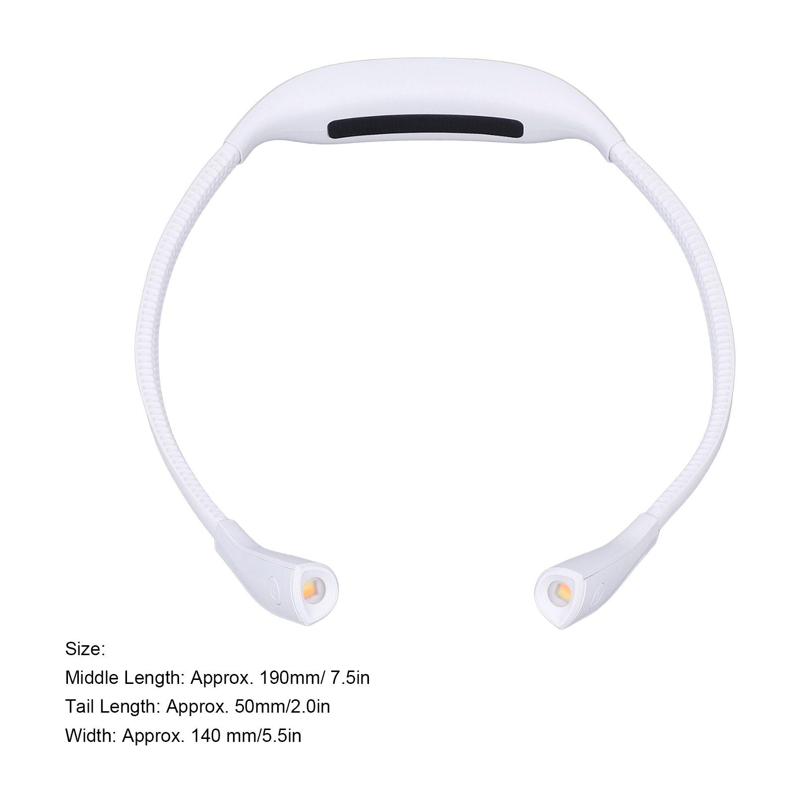 Neck Book Light USB Rechargeable Portable LED Neck Hanging Lamp for Reading RepairmentWhite V1294-YM0523-3119220003012
