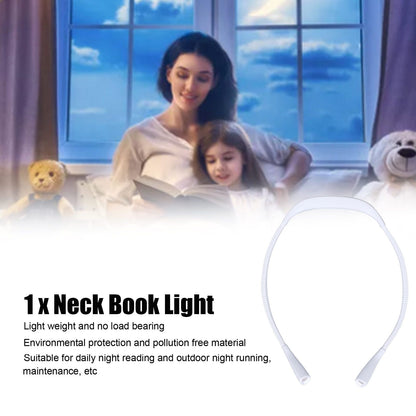 Neck Book Light USB Rechargeable Portable LED Neck Hanging Lamp for Reading RepairmentWhite V1294-YM0523-3119220003012