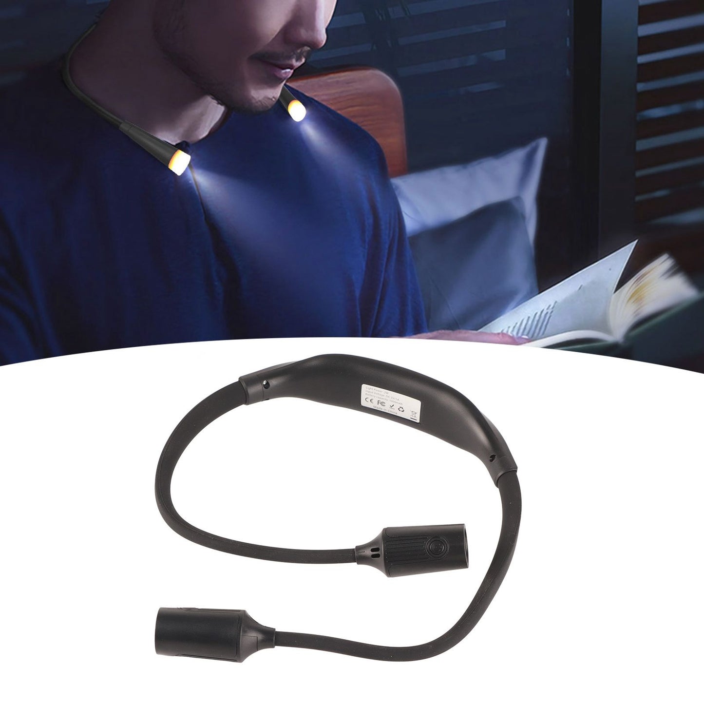 Neck Reading Light Rechargeable Adjustable Portable LED Hanging Neck Light for Reading Outdoor V1294-YM0523-3119220003211