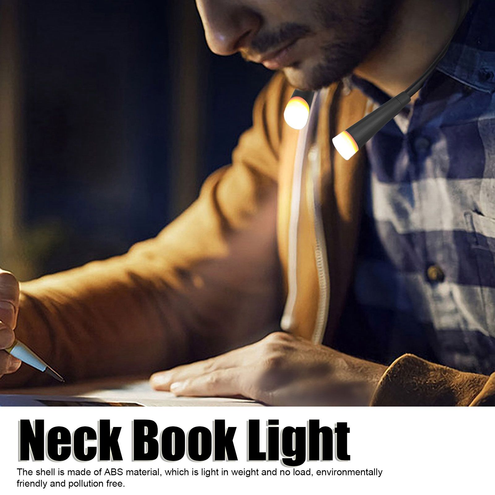 Neck Reading Light Rechargeable Adjustable Portable LED Hanging Neck Light for Reading Outdoor V1294-YM0523-3119220003211