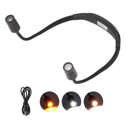 Neck Book Light Type C Charging LED Neck Reading Light with 4 LED Beads and 3 Light Sources for Night Running V1294-YM0523-3119220003311
