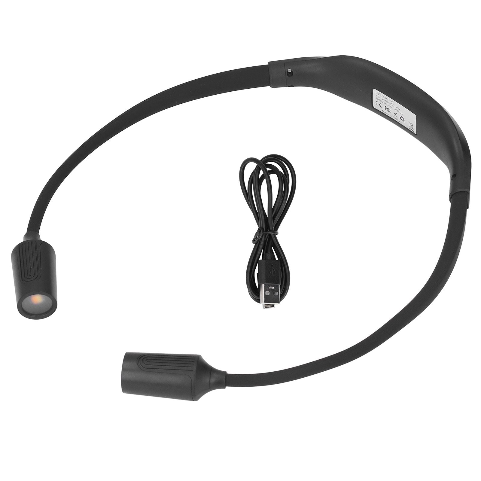 Neck Book Light Type C Charging LED Neck Reading Light with 4 LED Beads and 3 Light Sources for Night Running V1294-YM0523-3119220003311