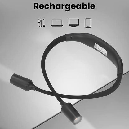 Neck Book Light Type C Charging LED Neck Reading Light with 4 LED Beads and 3 Light Sources for Night Running V1294-YM0523-3119220003311