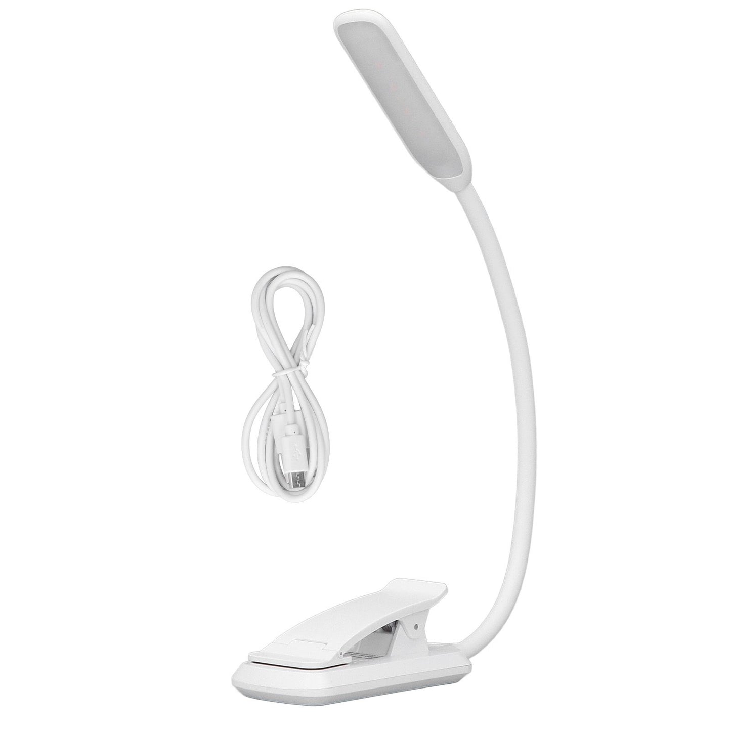 LED Desk Lamp Clip Design Three Level Adjustment Mini Foldable White USB Touch Table Light V1294-YM0523-3119220003511