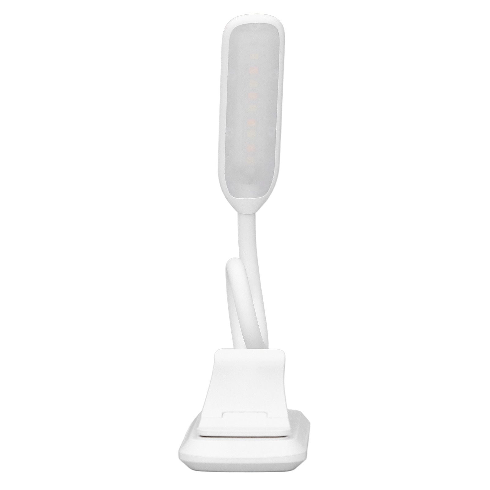 LED Desk Lamp Clip Design Three Level Adjustment Mini Foldable White USB Touch Table Light V1294-YM0523-3119220003511