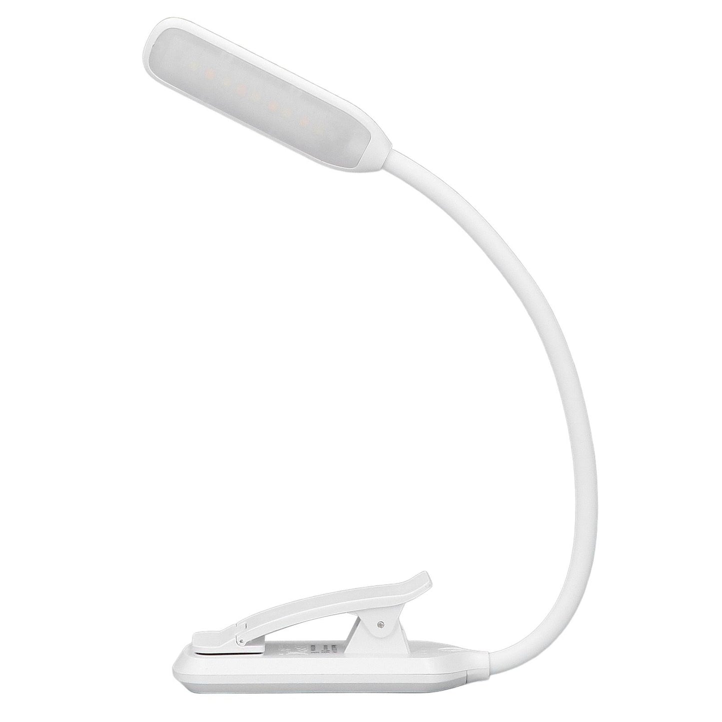 LED Desk Lamp Clip Design Three Level Adjustment Mini Foldable White USB Touch Table Light V1294-YM0523-3119220003511