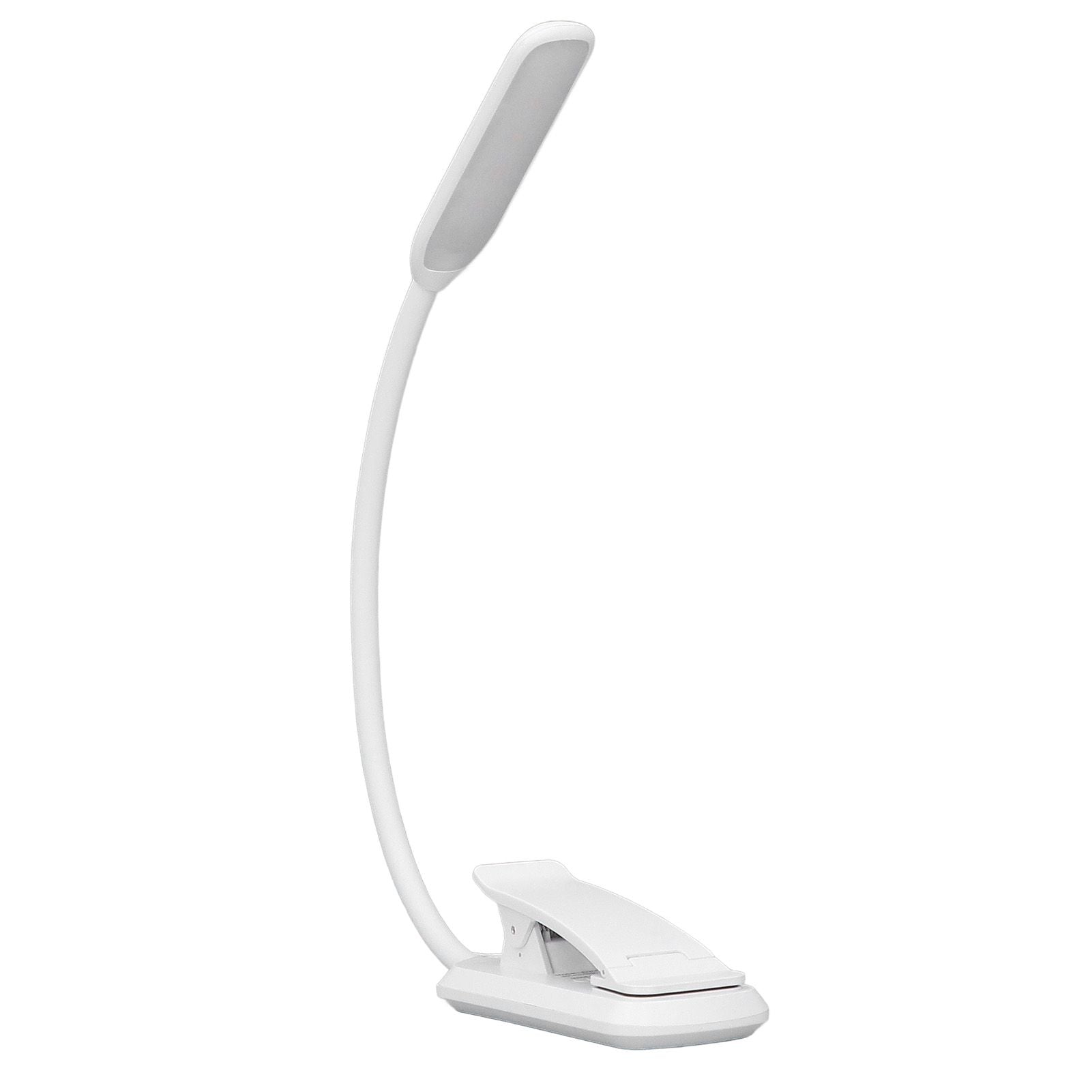 LED Desk Lamp Clip Design Three Level Adjustment Mini Foldable White USB Touch Table Light V1294-YM0523-3119220003511