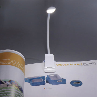 LED Desk Lamp Clip Design Three Level Adjustment Mini Foldable White USB Touch Table Light V1294-YM0523-3119220003511