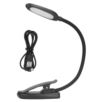 Clip On Light Reading Light 6 LED USB Charging Desk Lamp with 360 degrees Flexible Gooseneck Clamp for Desk V1294-YM0523-3119220003611