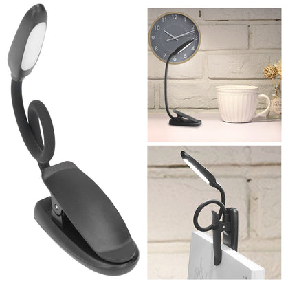 Clip On Light Reading Light 6 LED USB Charging Desk Lamp with 360 degrees Flexible Gooseneck Clamp for Desk V1294-YM0523-3119220003611