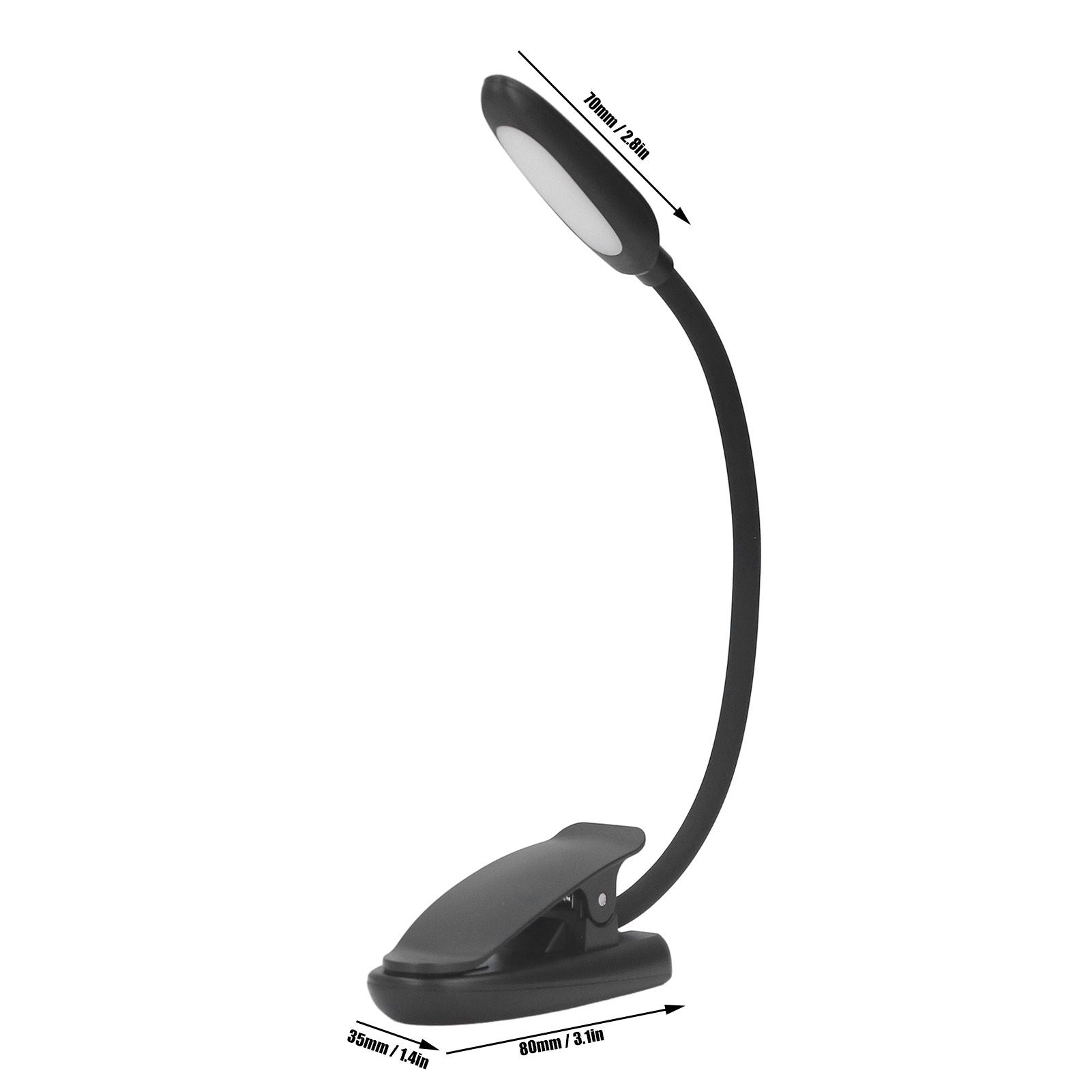 Clip On Light Reading Light 6 LED USB Charging Desk Lamp with 360 degrees Flexible Gooseneck Clamp for Desk V1294-YM0523-3119220003611