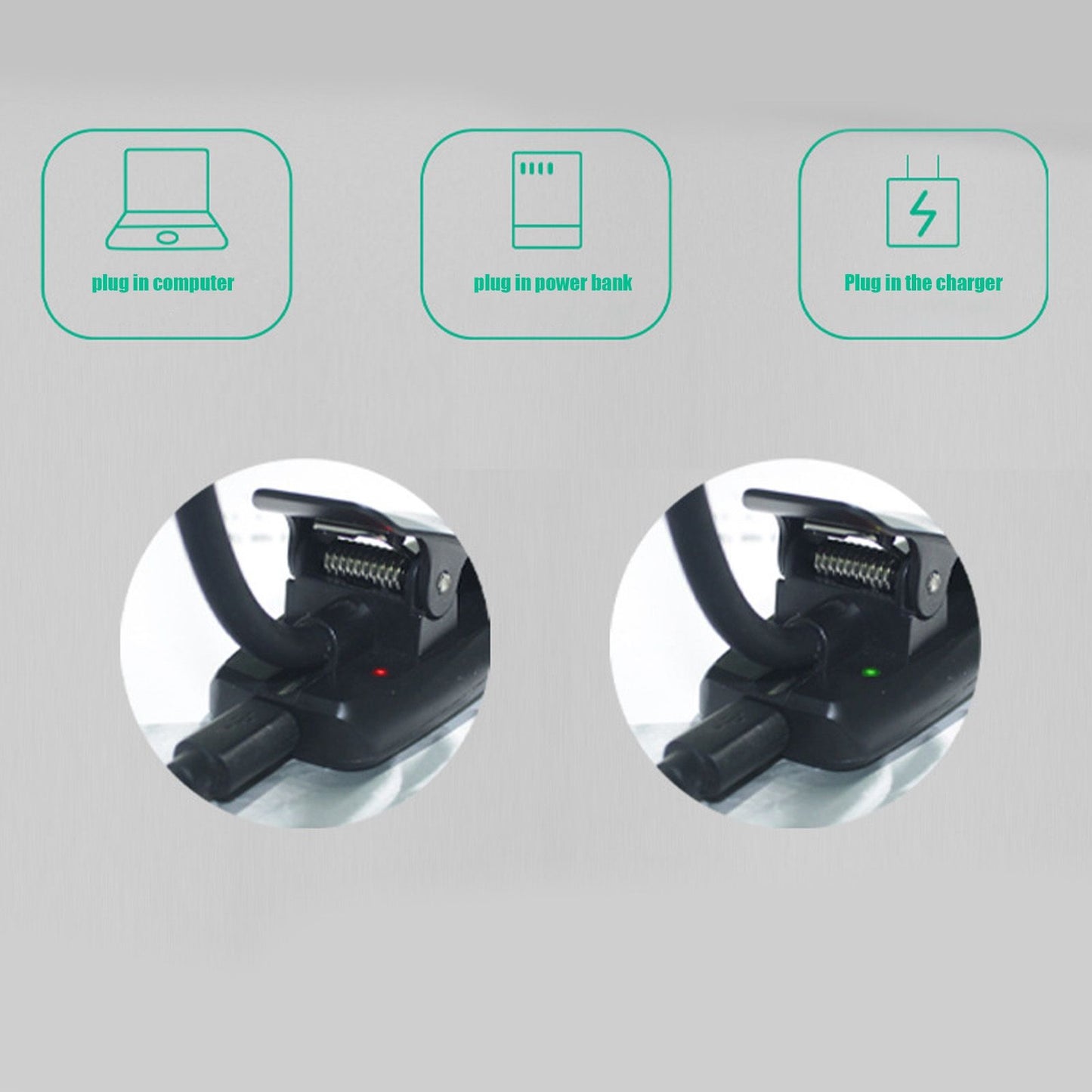 Clip On Light Reading Light 6 LED USB Charging Desk Lamp with 360 degrees Flexible Gooseneck Clamp for Desk V1294-YM0523-3119220003611