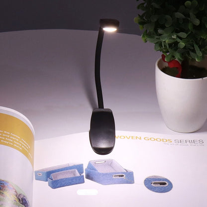 Clip On Light Reading Light 6 LED USB Charging Desk Lamp with 360 degrees Flexible Gooseneck Clamp for Desk V1294-YM0523-3119220003611