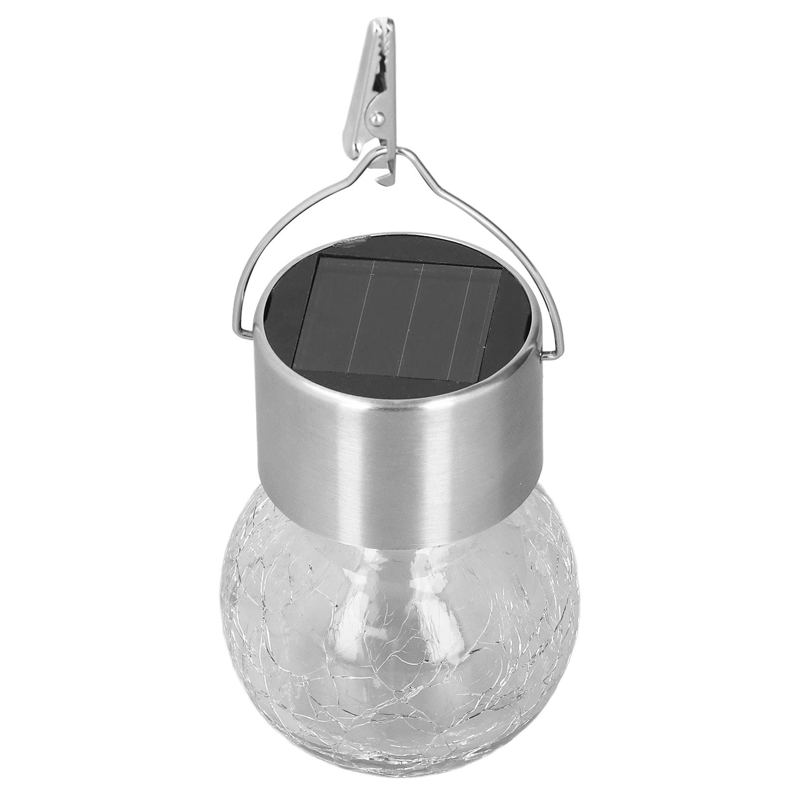 Hanging Solar Lights Glass Ball Shape Crack Pattern Energy Saving Solar Charging Automatic Sensing Bulbs for V1294-YM0523-3119220003711