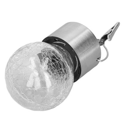 Hanging Solar Lights Glass Ball Shape Crack Pattern Energy Saving Solar Charging Automatic Sensing Bulbs for V1294-YM0523-3119220003711