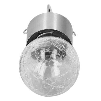 Hanging Solar Lights Glass Ball Shape Crack Pattern Energy Saving Solar Charging Automatic Sensing Bulbs for V1294-YM0523-3119220003711