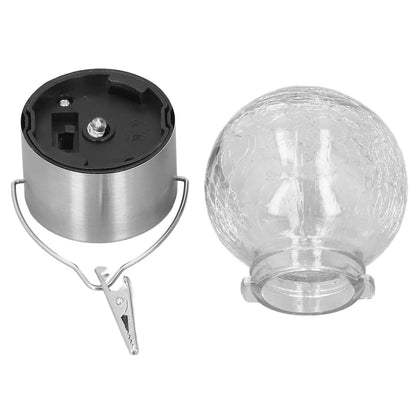 Hanging Solar Lights Glass Ball Shape Crack Pattern Energy Saving Solar Charging Automatic Sensing Bulbs for V1294-YM0523-3119220003711