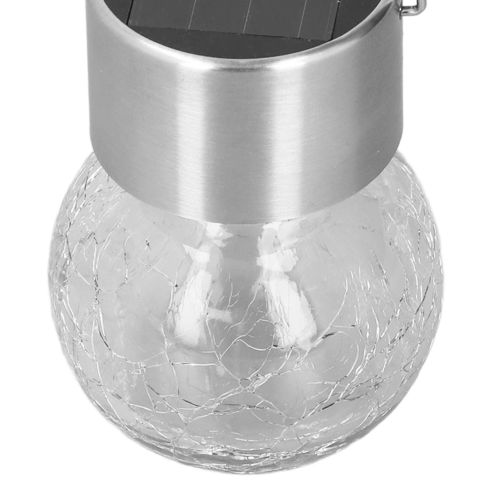 Hanging Solar Lights Glass Ball Shape Crack Pattern Energy Saving Solar Charging Automatic Sensing Bulbs for V1294-YM0523-3119220003711