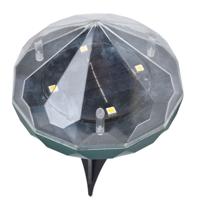 Solar Lawn Light Unique Diamond Design Waterproof LED Ground Insert Lamp for Courtyards Gardens Parks V1294-YM0523-3119220004111