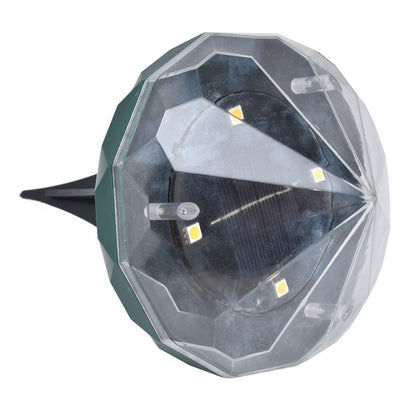 Solar Lawn Light Unique Diamond Design Waterproof LED Ground Insert Lamp for Courtyards Gardens Parks V1294-YM0523-3119220004111