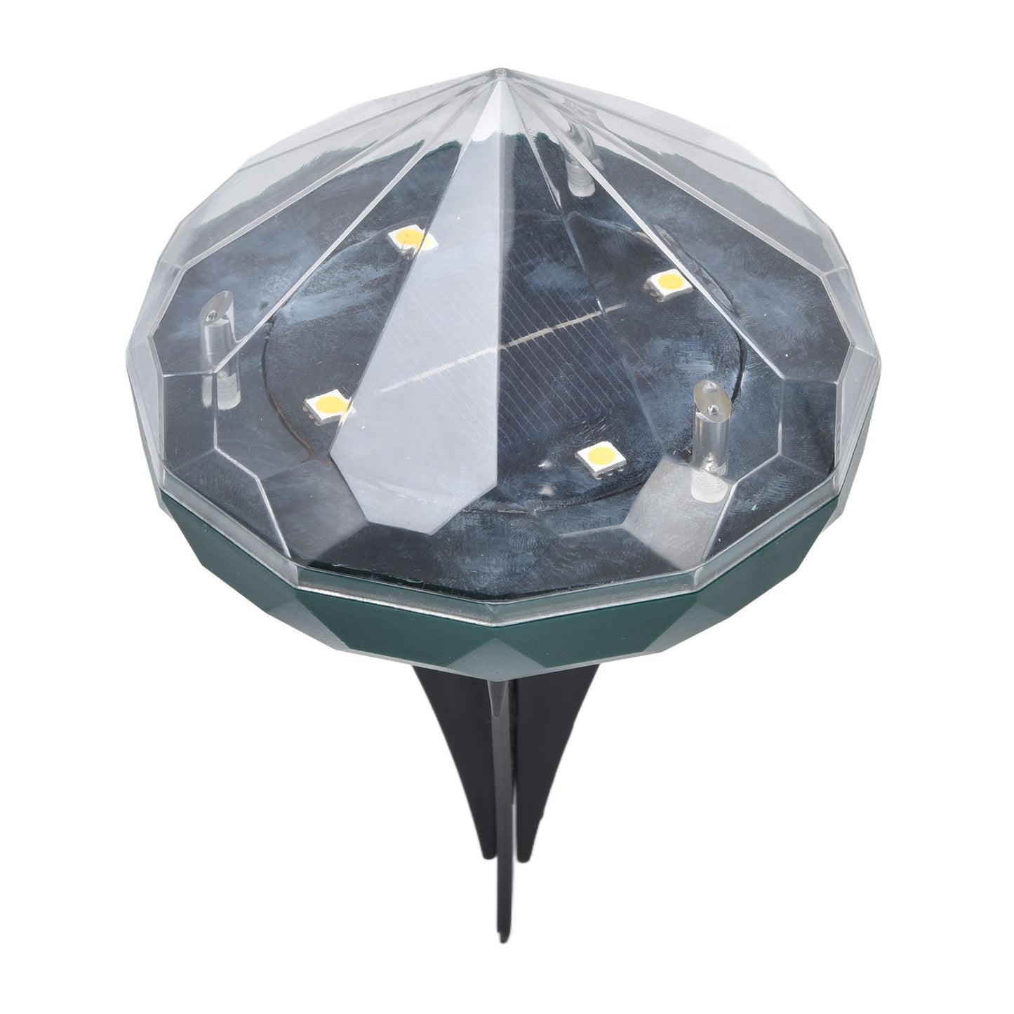 Solar Lawn Light Unique Diamond Design Waterproof LED Ground Insert Lamp for Courtyards Gardens Parks V1294-YM0523-3119220004111
