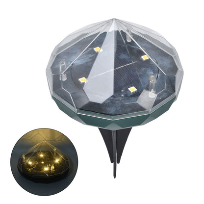 Solar Lawn Light Unique Diamond Design Waterproof LED Ground Insert Lamp for Courtyards Gardens Parks V1294-YM0523-3119220004111