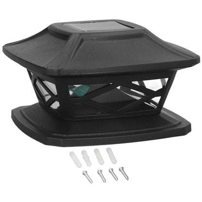 2set Solar Post Lights LED Lamp Beads 2 Color Lighting Rechargeable IP44 Waterproof PC Shell Fence Lights for V1294-YM0523-3119220004211