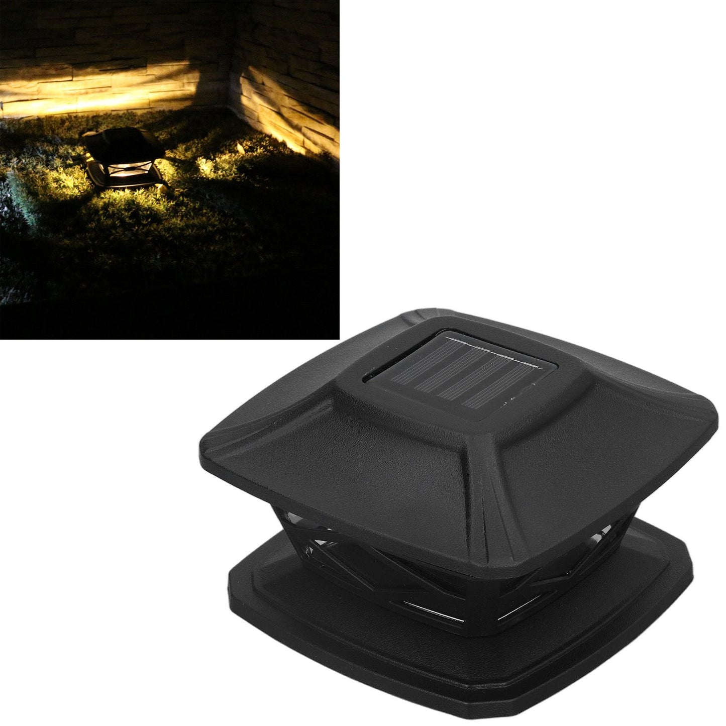 2set Solar Post Lights LED Lamp Beads 2 Color Lighting Rechargeable IP44 Waterproof PC Shell Fence Lights for V1294-YM0523-3119220004211