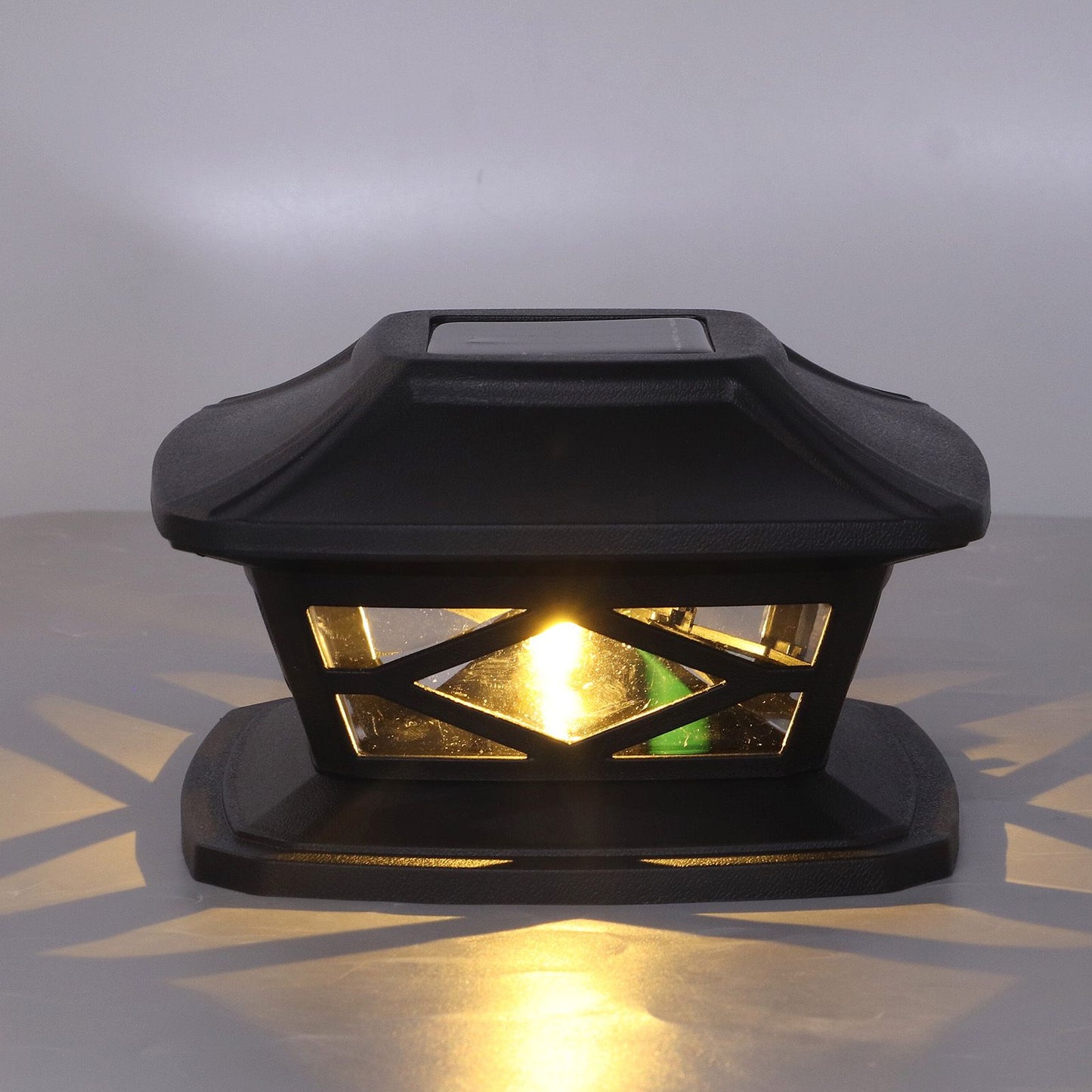2set Solar Post Lights LED Lamp Beads 2 Color Lighting Rechargeable IP44 Waterproof PC Shell Fence Lights for V1294-YM0523-3119220004211
