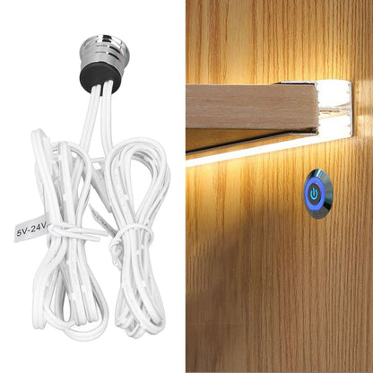 Cabinet Lamp Switch Embedded Installation Touch Light Switch with Blue Light Display DC 5V-24V V1294-YM0523-3119220004511