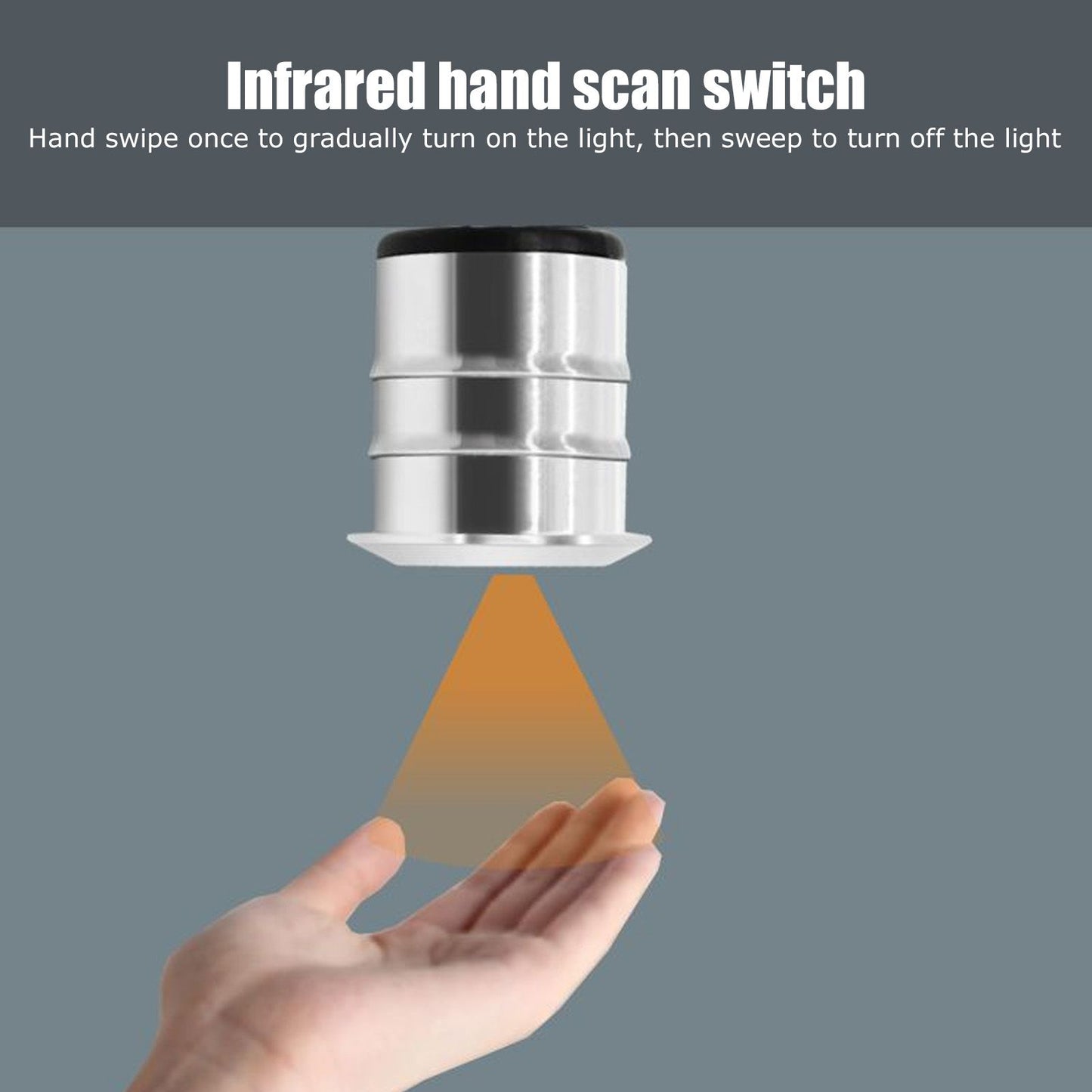 Light Sensor Switches Aluminum Alloy LED Hand Sweep Switch Wardrobe Hanging Cabinet Infrared Hand Sweep V1294-YM0523-3119220004711