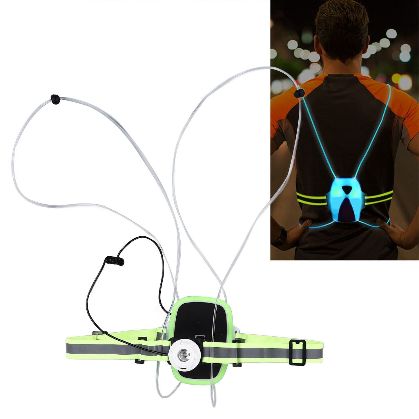 Reflective Running Vest LED USB Charging RGB 6 Colors Adjustable Lightweight Strong Light Waterproof Running V1294-YM0523-3119220005111