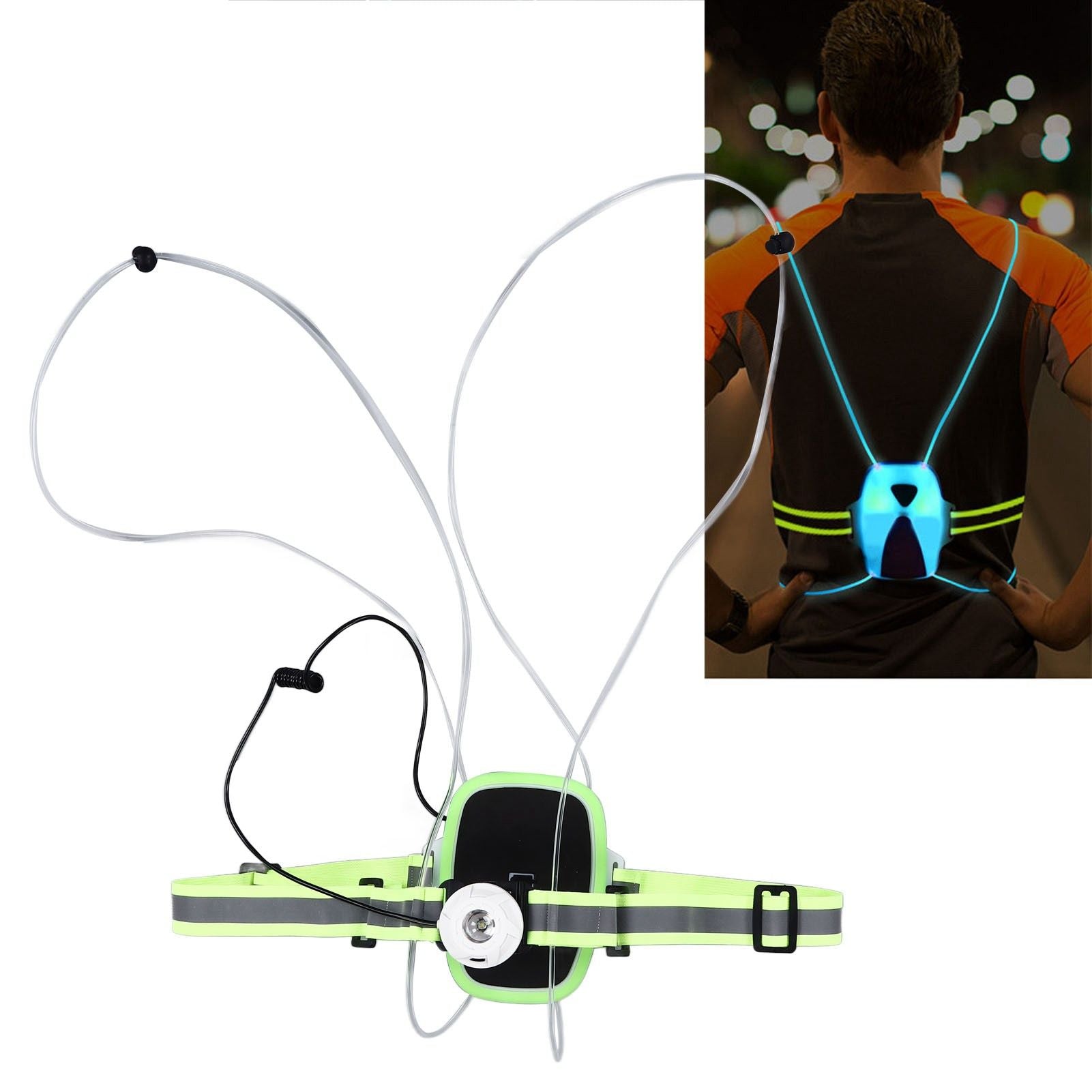 Reflective Running Vest LED USB Charging RGB 6 Colors Adjustable Lightweight Strong Light Waterproof Running V1294-YM0523-3119220005111