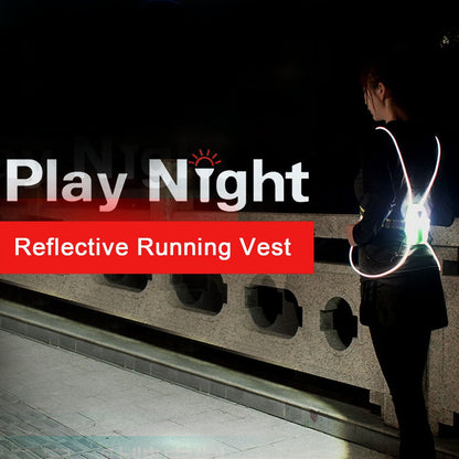 Reflective Running Vest LED USB Charging RGB 6 Colors Adjustable Lightweight Strong Light Waterproof Running V1294-YM0523-3119220005111