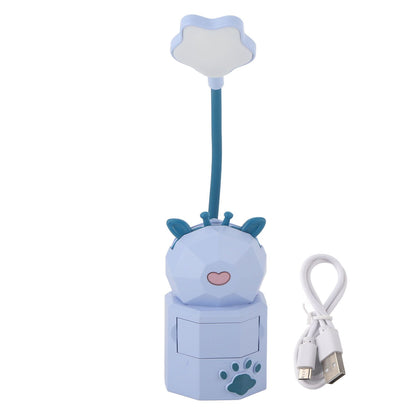 Kids Reading Light Cute Design USB Charging Warm Light 360 Degrees Gooseneck Adjustment Safe Material Kids V1294-YM0523-3119220006812