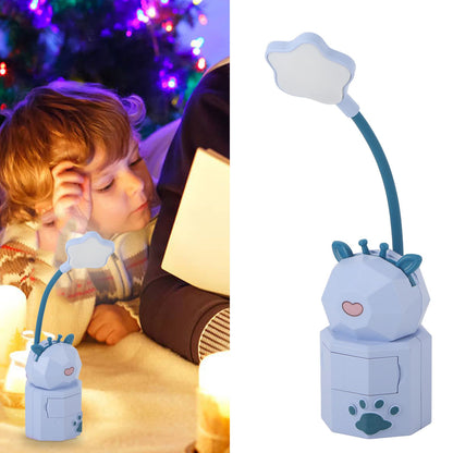Kids Reading Light Cute Design USB Charging Warm Light 360 Degrees Gooseneck Adjustment Safe Material Kids V1294-YM0523-3119220006812
